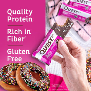 Quest Protein Bars Bundle - Mint Chocolate Chunk (12 Count) & Chocolate Sprinkled Doughnut (12 Count)