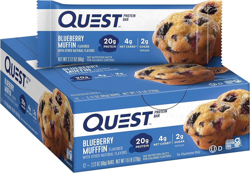 Quest Blueberry Muffin Protein Bars, 12 Count and Mini Cookies & Cream Protein Bars, 14 Count