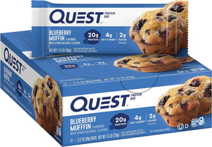 Quest Blueberry Muffin Protein Bars, 12 Count and Mini Cookies & Cream Protein Bars, 14 Count