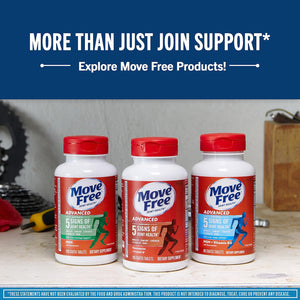 Move Free Advanced Glucosamine Chondroitin MSM + Vitamin D3 Joint Support Supplement, Supports Mobility Comfort Strength Flexibility & Bone + Immune Health - Tablet, 3x120ct Bottles (120 servings)*