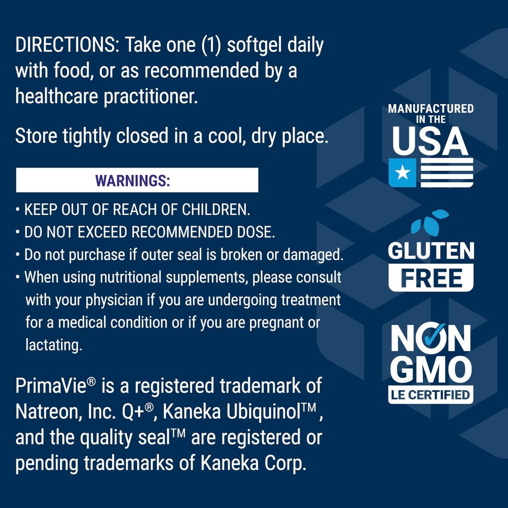Life Extension Super Ubiquinol CoQ10 with Enhanced Mitochondrial Support, ubiquinol CoQ10, shilajit, potent heart health & cellular energy production support, ultra-absorbable, gluten-free, 60 softgel