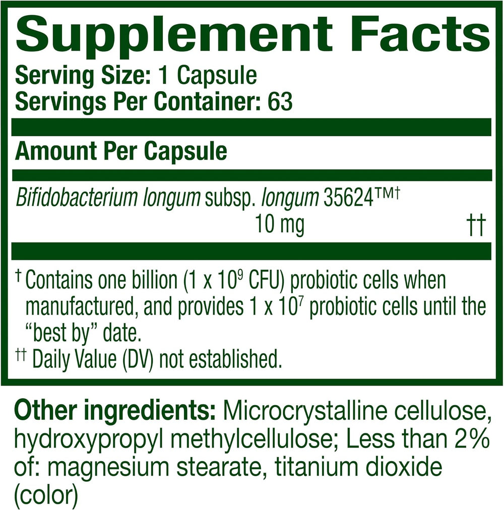 Align Probiotic, Probiotics for Women and Men, Daily Probiotic Supplement for Digestive Health*, #1 Recommended Probiotic by Doctors and Gastroenterologists‡, 63 Capsules