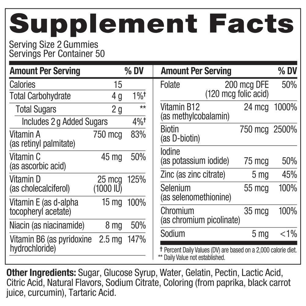 Olly Teen Girl Multi Gummy, Healthy Skin and Immune Support, 15 Essential Vitamins, Biotin, Zinc, Calcium, Chewable Multivitamin, Berry Melon, 35 Day Supply, 70 Count