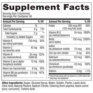 Olly Teen Girl Multi Gummy, Healthy Skin and Immune Support, 15 Essential Vitamins, Biotin, Zinc, Calcium, Chewable Multivitamin, Berry Melon, 35 Day Supply, 70 Count