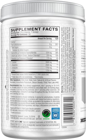 Scivation Xtend BCAA Powder, Branched Chain Amino Acids, BCAAs, Strawberry Kiwi, 30 Servings