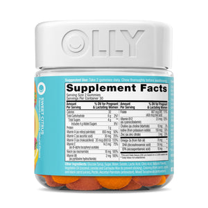 OLLY Essential Prenatal Gummy Multivitamin, Folic Acid, Vitamin D, Omega 3 DHA, Supports Healthy Growth and Brain Development, Citrus Berry - 84 Count