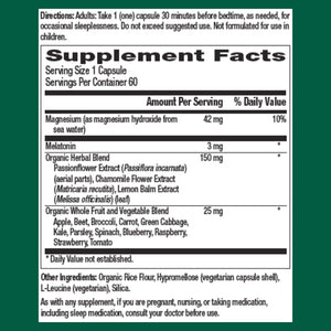 Centrum Sleep Melatonin Sleep Aid with Whole Food Benefit Blend, 60 day supply, 60 Vegetarian Capsules