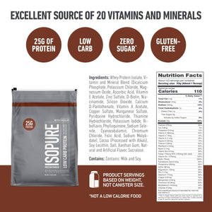 Isopure Bundle of Zero Carb 100% Pure Whey Isolate Protein Powder, Strawberries & Cream, 25g Protein Per Serving, 1 Lb, 15 Servings + Isopure 100% Pure Creatine Monohydrate Powder, 100 Servings