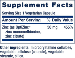 Life Extension Zinc Caps, zinc 50 mg, zinc Citrate, Support The Body's Immune defenses, Ultra-absorbable, Vegetarian, Non-GMO, Gluten-Free, 90 Vegetarian Capsules