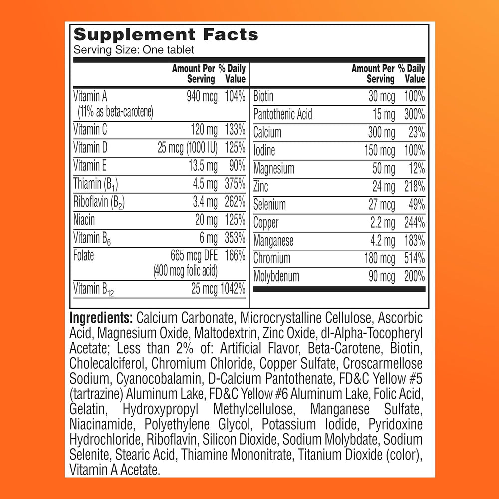 One A Day Multivitamin for Women 50 and Over Tablets, Womens Multivitamin 50 Plus with Vitamins D, C, E, Zinc & Biotin, Daily Vitamins for Woman 50+, 200 Ct (Packaging May Vary)