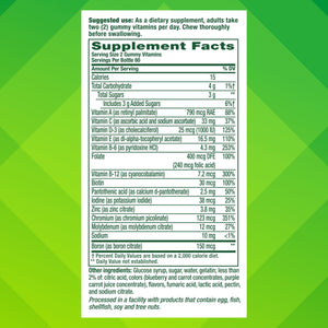 vitafusion Adult Gummy Vitamin Supplement for Men, Berry Flavored, A, C, D, E, B6, B12, Daily, 120 Count, 60 Day Supply