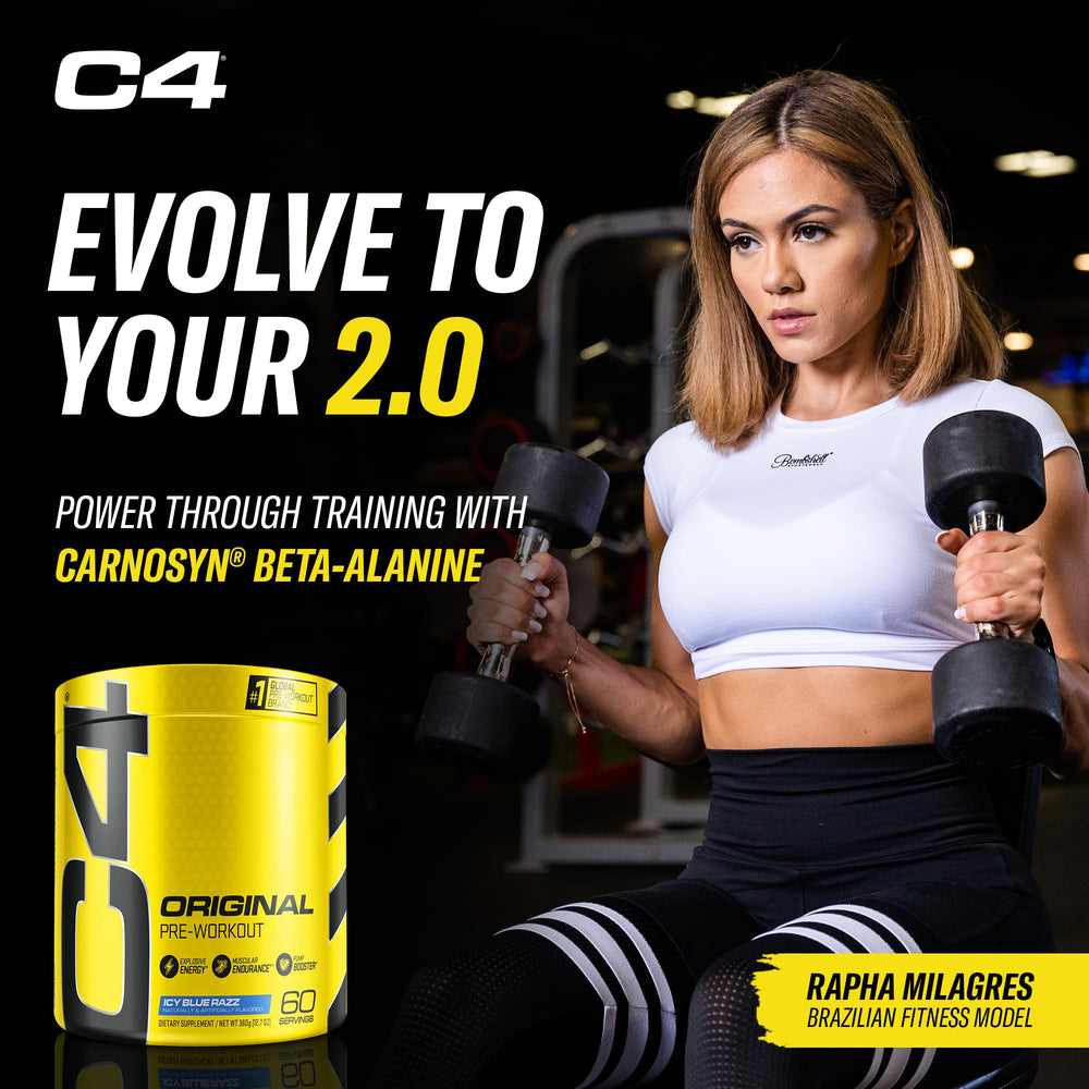 Cellucor C4 Original Pre Workout Powder Frozen Bombsicle Sugar Free Preworkout Energy for Men & Women 150mg Caffeine + Beta Alanine + Creatine - 30 Servings (Packaging May Vary)