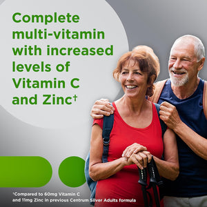 Centrum Silver Multivitamin for Adults 50 Plus, Multivitamin/Multimineral Supplement with Vitamin D3, B Vitamins, Calcium and Antioxidants, Gluten Free, Non-GMO Ingredients - 150 Count
