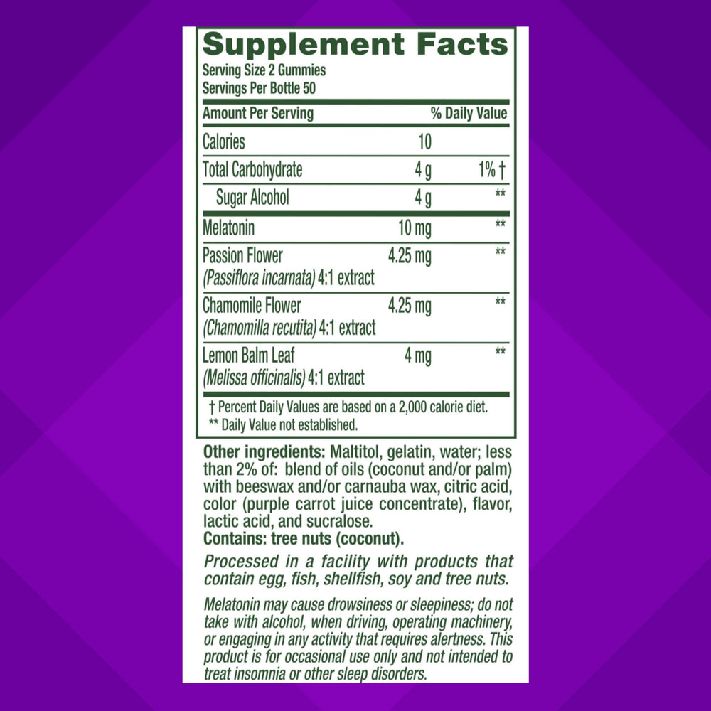 vitafusion Max Strength 10 mg Melatonin Gummies, Strawberry Flavored, Adult Melatonin Gummy Vitamin Supplement, 100 Count, 50 Day Supply