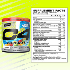 Cellucor C4 Sport Pre Workout Powder - NSF Certified for Sport - Elite Hydration - 200mg Caffeine + Creatine + Beta-Alanine - Electrolytes and Energy Supplement - Watermelon, 20 Servings