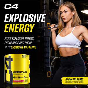 Cellucor C4 Original Pre Workout Powder Frozen Bombsicle Sugar Free Preworkout Energy for Men & Women 150mg Caffeine + Beta Alanine + Creatine - 30 Servings (Packaging May Vary)