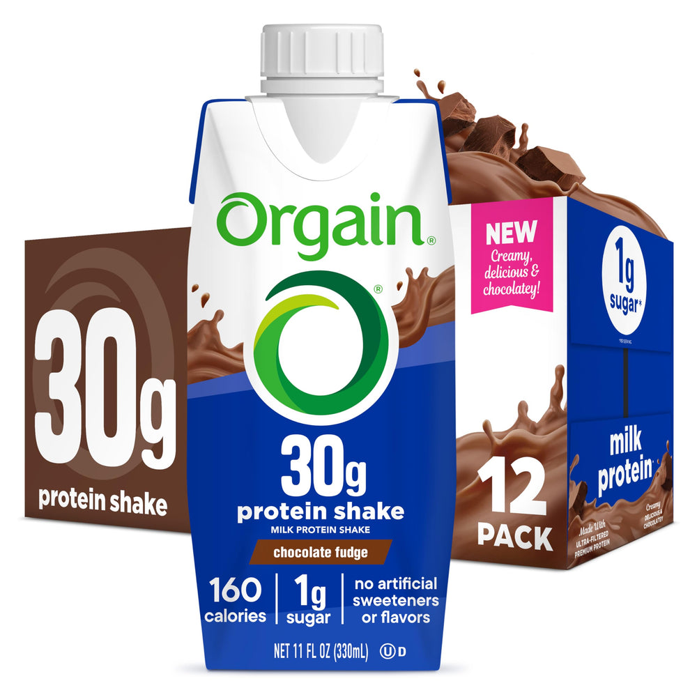 Orgain 38g High Protein Shake, Dairy Isolate Protein Milk, Vanilla, 6g BCAAs, 1g Sugar Per Serving, Meal Replacement, Ready to Drink, Keto Friendly, Gluten-Free 14 Fl Oz (Pack of 12)