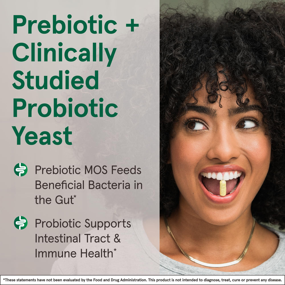 Jarrow Formulas Saccharomyces Boulardii + MOS Probiotics for Digestive Health and Intestinal Tract Support - 5 Billion CFU Per Serving - 90 Delayed Release Caps - Probiotic + Prebiotic - 90 Servings