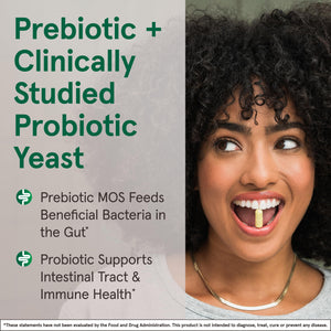 Jarrow Formulas Saccharomyces Boulardii + MOS Probiotics for Digestive Health and Intestinal Tract Support - 5 Billion CFU Per Serving - 90 Delayed Release Caps - Probiotic + Prebiotic - 90 Servings