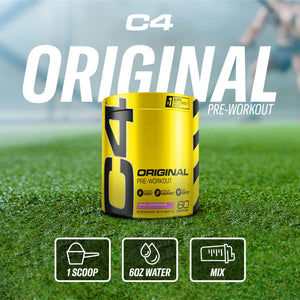 Cellucor C4 Original Pre Workout Powder Frozen Bombsicle Sugar Free Preworkout Energy for Men & Women 150mg Caffeine + Beta Alanine + Creatine - 30 Servings (Packaging May Vary)