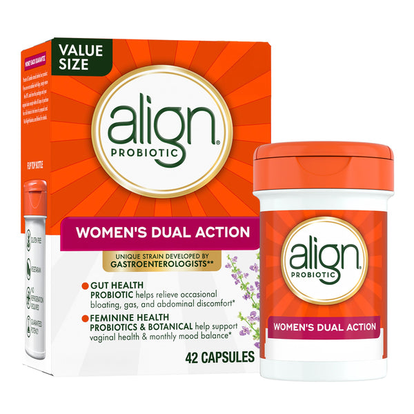 Align Probiotic, Womens Dual Action, Vaginal Probiotics for Women, Womens Probiotic for Vaginal Health Support, with Probiotics for Digestive Health, 28 Probiotic Capsules