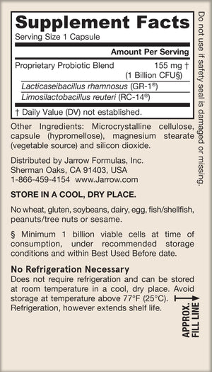 Jarrow Formulas Fem-Dophilus Probiotics 1 Billion CFU with 2 Science-Backed Strains, Dietary Suppl for Vaginal and Urinary Tract Supp,60 Veggie Caps,Up to a 60 Day Supply, Shelf-Stable,12 Packs