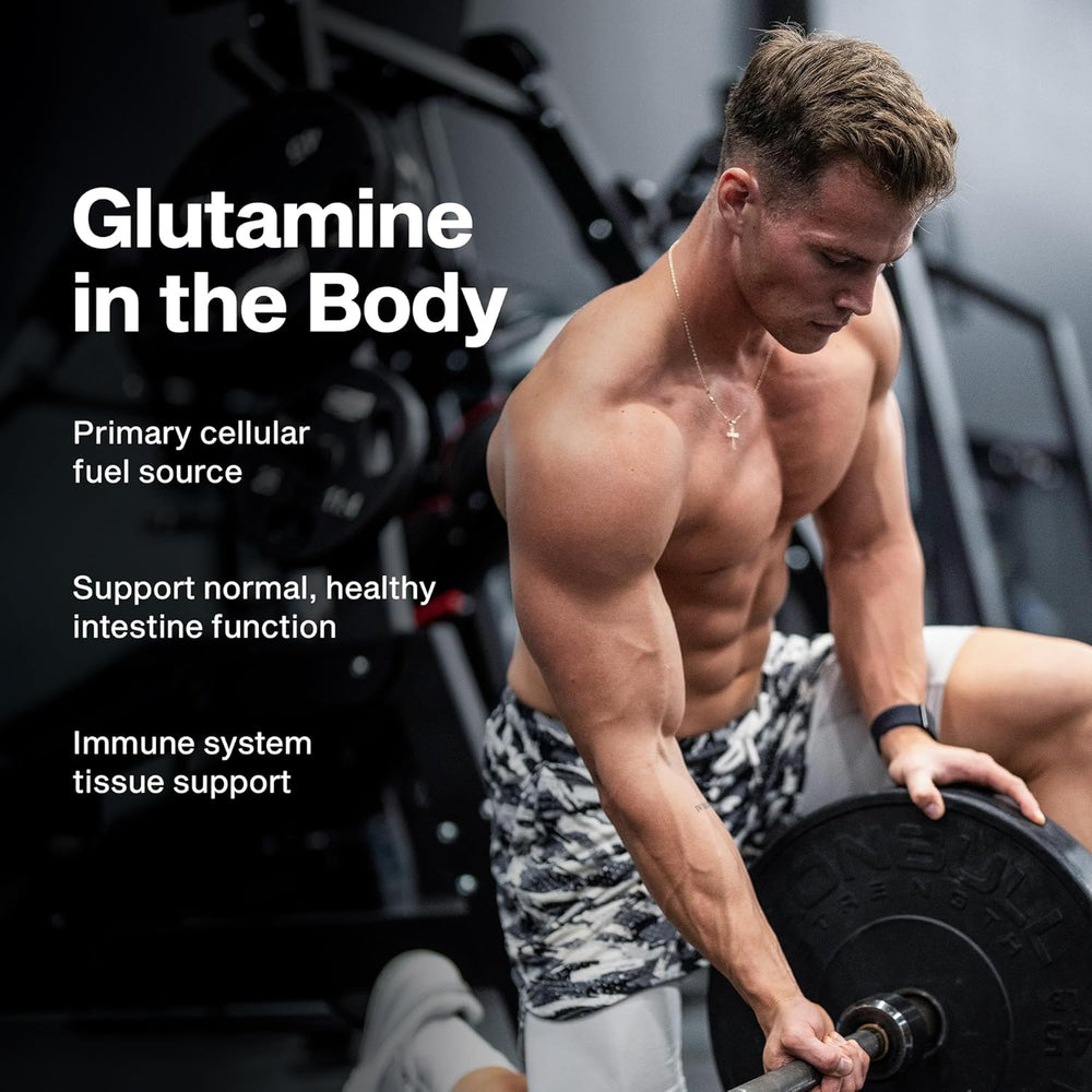 Muscletech 100% L-Glutamine Powder for Enhanced Muscle Recovery - Pure L Glutamine Muscle Growth Builder & Energy Boosting Nutritional Supplement for Men & Women - Unflavored, 60 Servings