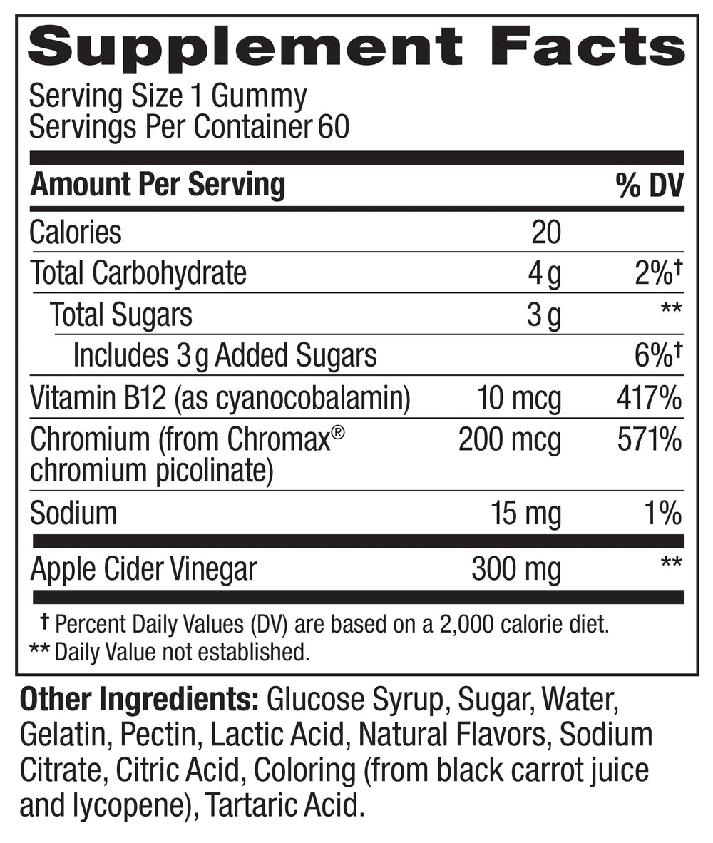 OLLY Metabolism Gummy Rings, Apple Cider Vinegar, Vitamin B12, Chromium, Energy and Digestive Health, Chewable Supplement, Apple Flavor - 30 Count