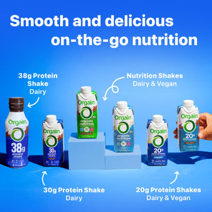 Orgain 38g High Protein Shake, Dairy Isolate Protein Milk, Vanilla, 6g BCAAs, 1g Sugar Per Serving, Meal Replacement, Ready to Drink, Keto Friendly, Gluten-Free 14 Fl Oz (Pack of 12)
