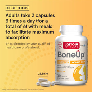 Jarrow Formulas BoneUp for Bone Density - Vitamin D3 and K2, Calcium Support, 240 Capsules, Provides Skeletal Nutrition, Up to 40 Days Supply