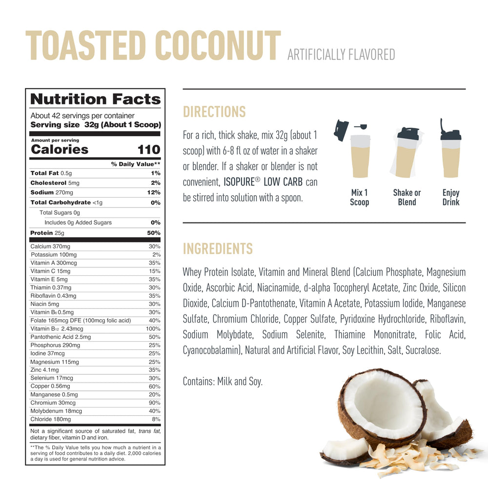 Isopure Bundle of Zero Carb 100% Pure Whey Isolate Protein Powder, Strawberries & Cream, 25g Protein Per Serving, 1 Lb, 15 Servings + Isopure 100% Pure Creatine Monohydrate Powder, 100 Servings