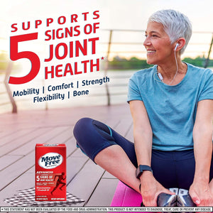 Move Free Advanced Glucosamine Chondroitin + Calcium Fructoborate Joint Support Supplement, Supports Mobility Comfort Strength Flexibility & Bone - 80 Tablets (40 servings)*