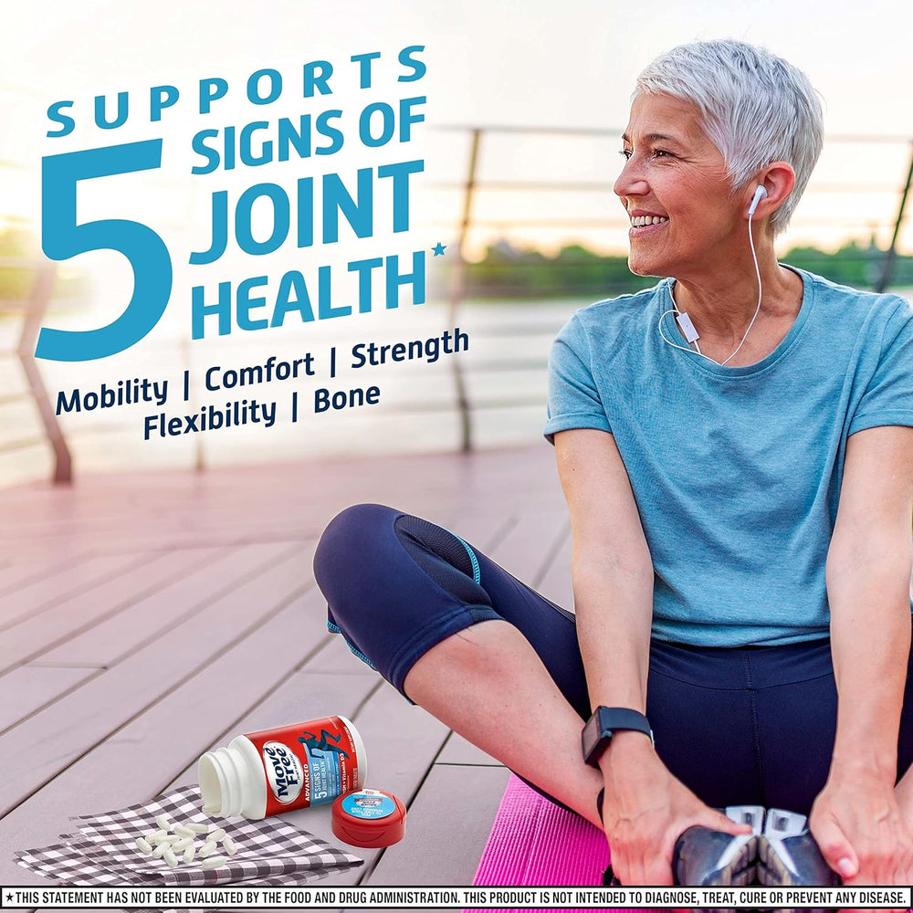 Glucosamine Chondroitin MSM & Vitamin D3 Joint Health Supplement, Move Free Advanced Joint Support Tablets For Men & Women (80cnt box), With Vitamin D3 To Support Bone & Immune Health
