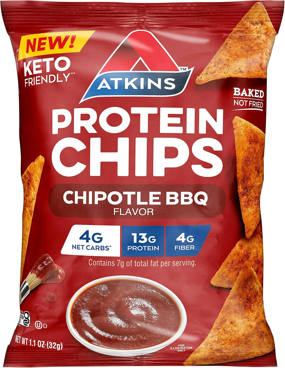 Quest Spicy Sweet Chili and Atkins Chipotle BBQ Protein Chips Bundle, 1.1 Ounce and 13 Grams (12 Count)