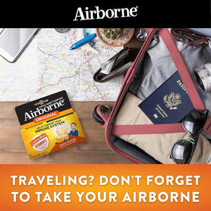 Airborne Vitamin C 750mg (per Serving) Assorted Fruit Flavored Gummies (42 Count in a Bottle), Gluten-Free Immune Support Supplement with Vitamins A C E, Selenium, Echinacea & Ginger