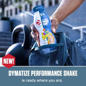 Dymatize Protein Shake, Fruity Pebbles, 30g Protein, Meal Replacement or Pre-Workout Drink, On-the-Go Breakfast, 6.2g BCAAs, No Added Sugar, Gluten Free, Ready to Drink, 11.5 fl oz