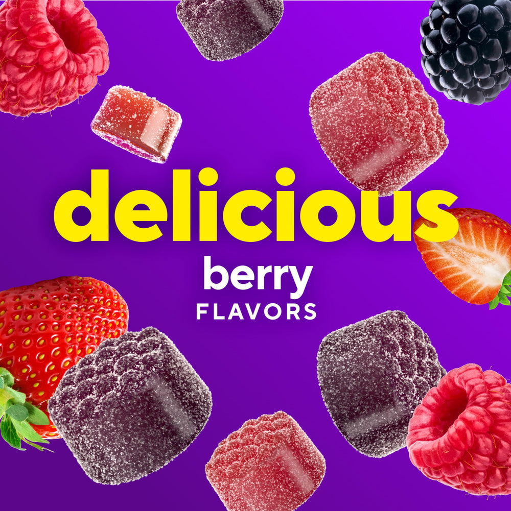 vitafusion Adult Gummy Vitamin Supplement for Men, Berry Flavored, A, C, D, E, B6, B12, Daily, 120 Count, 60 Day Supply