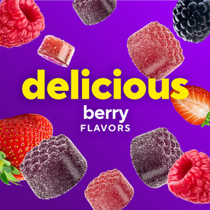 vitafusion Adult Gummy Vitamin Supplement for Men, Berry Flavored, A, C, D, E, B6, B12, Daily, 120 Count, 60 Day Supply