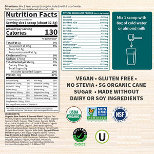 Garden of Life Raw Organic Protein & Greens, Chocolate Cacao, 1 lb 5.51 oz (610 g)